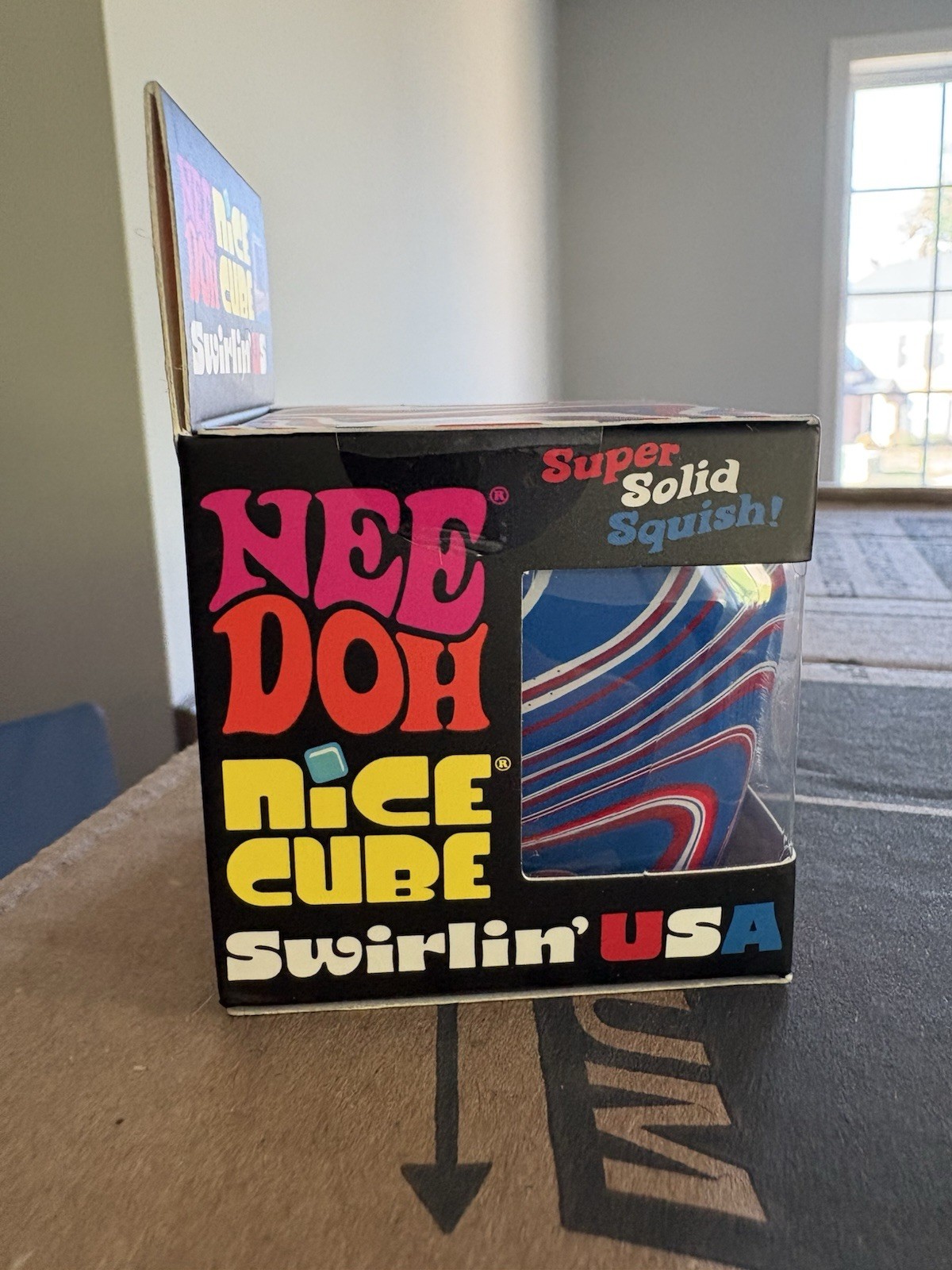 Nee Doh Nice Cube 4th Of July Swirlin USA Red White Blue Schylling Stress Toy