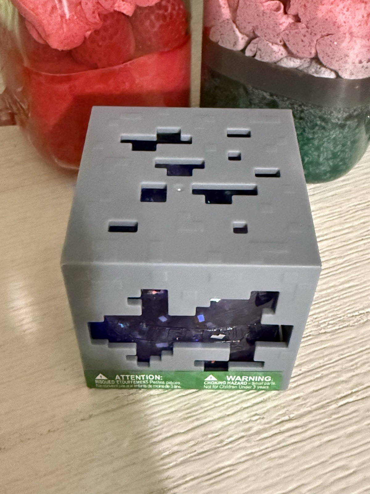 New MINECRAFT JELLY CUBES – RARE Purple Viral Squishy Nee Doh Ish Type Fidget