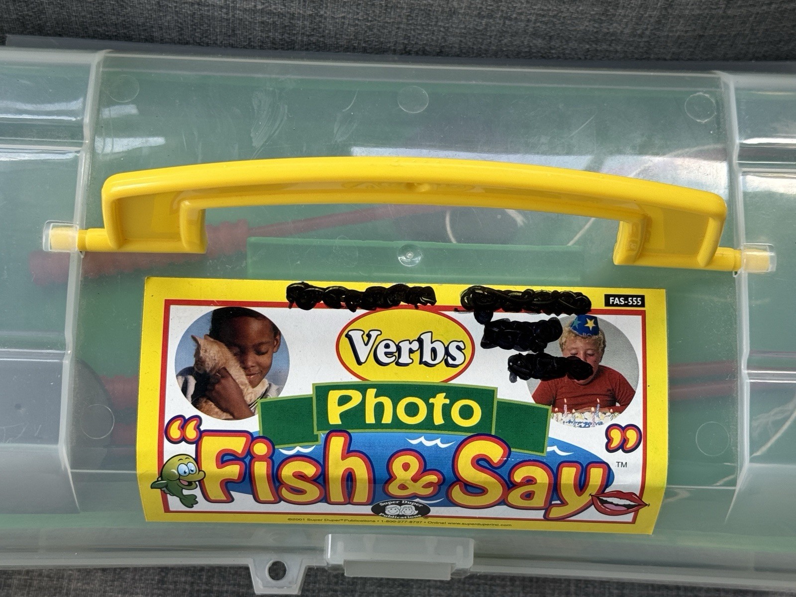 2001 Super Duper Publications Verbs Photo Fish & Say Educational Game READ