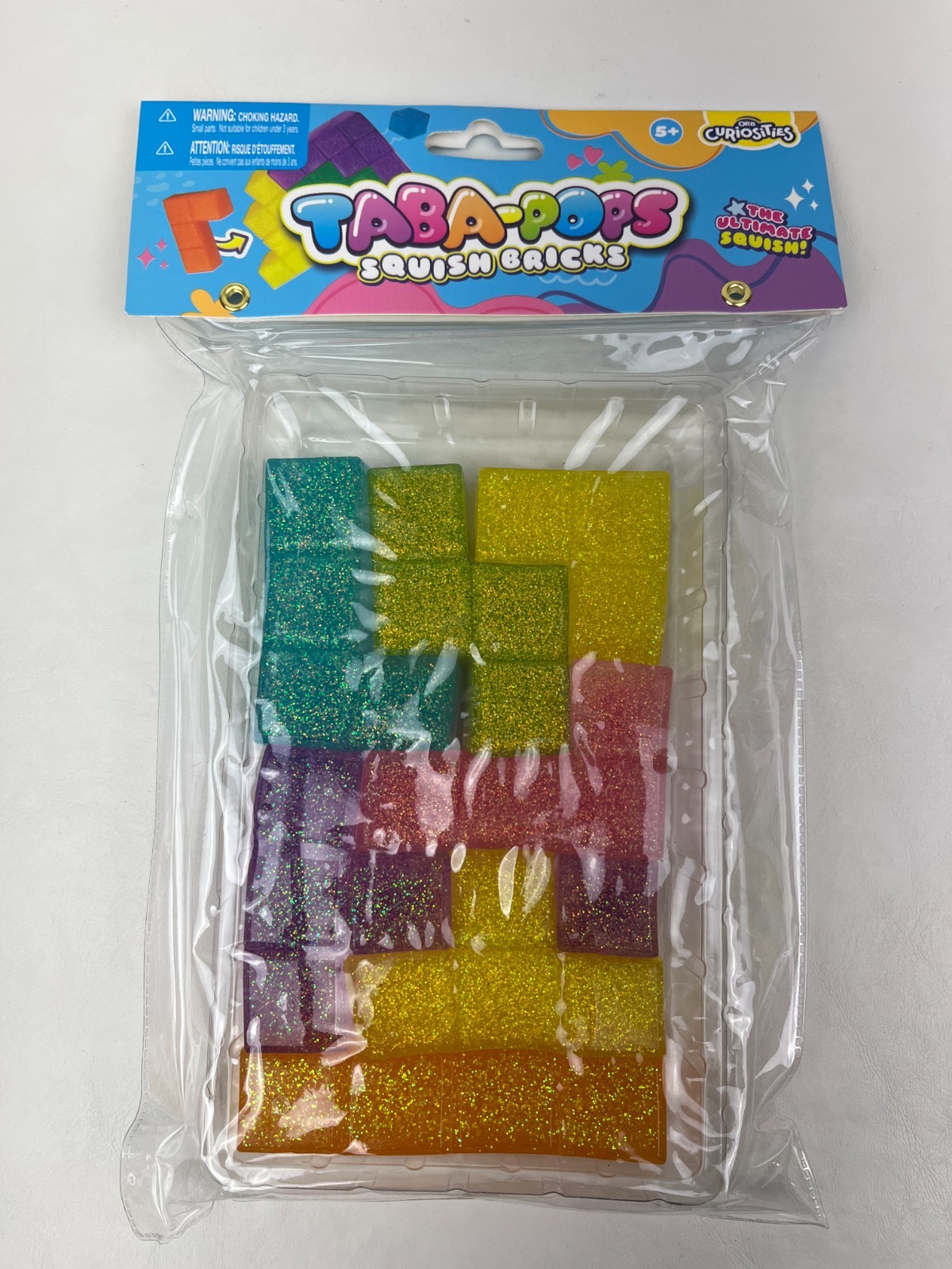 New Glitter Squish Bricks Taba-Pops Fidget Toy Colorful