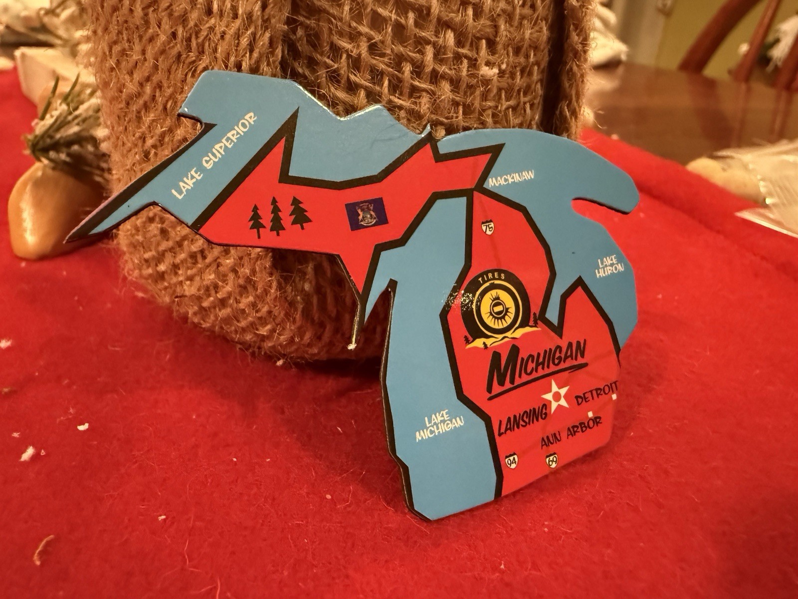 USA Magnetic State Puzzle Map Ata-Boy Play-N-Learn Michigan Replacement Piece 1
