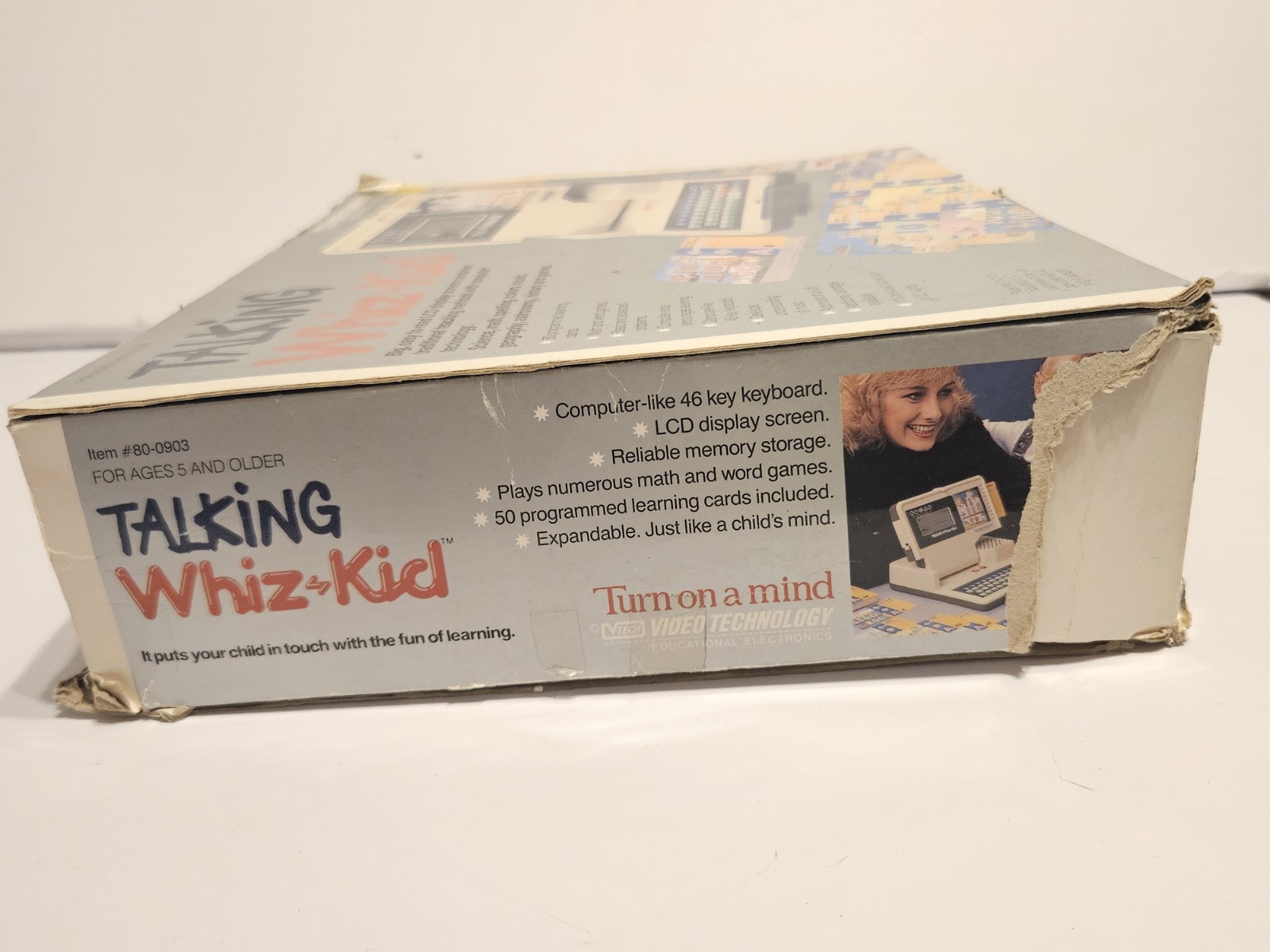 Talking Whiz Kid 1987 Vtech Education Computer w/ Learning Cards Vintage Nos