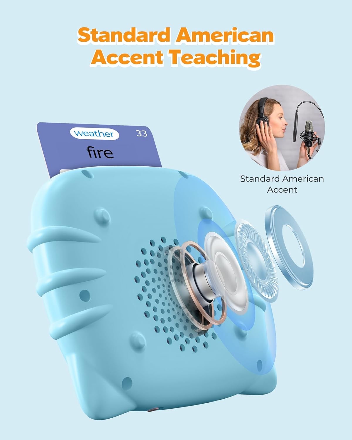 Montessori Talking Flash Cards 224 Words Language Learning for Kids