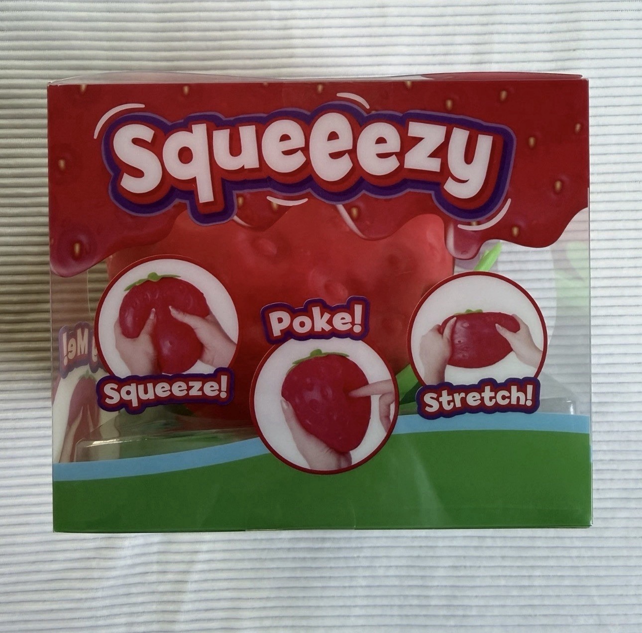 Sunny Days Jumbo Squeezy Strawberry Squishy Toy Stress Relief Toy TikTok VIRAL
