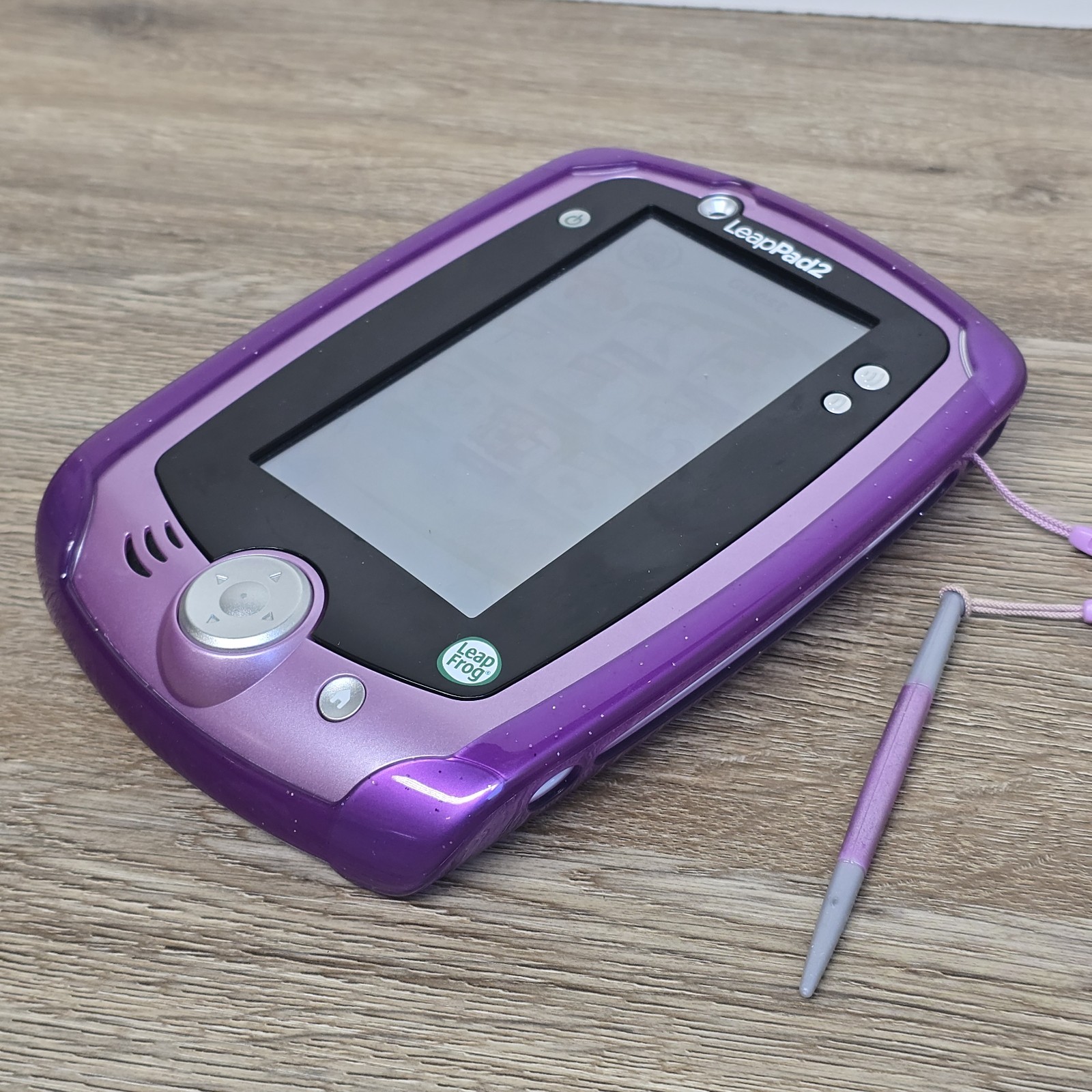 LeapFrog Leap Pad 2 Kids Tablet, Purple Carrying Case, 7 Games Lot Working