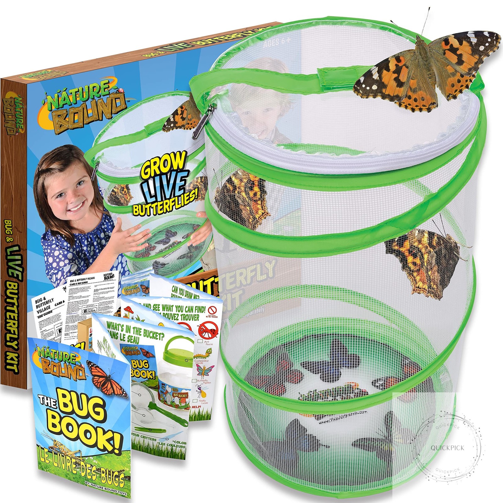 Butterfly Growing Kit – Live Caterpillar to Butterfly Project for Kids Includes