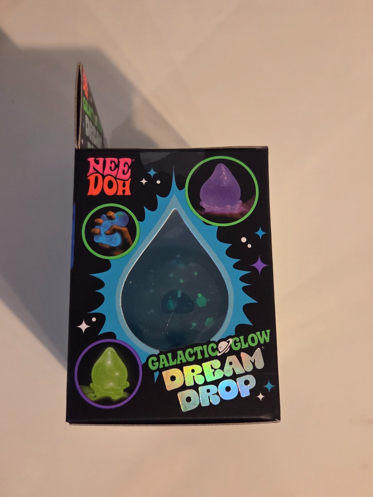 Needoh Nee Doh BLUE Galactic Glow Dream Drop EXTREMELY RARE Glow in the Dark