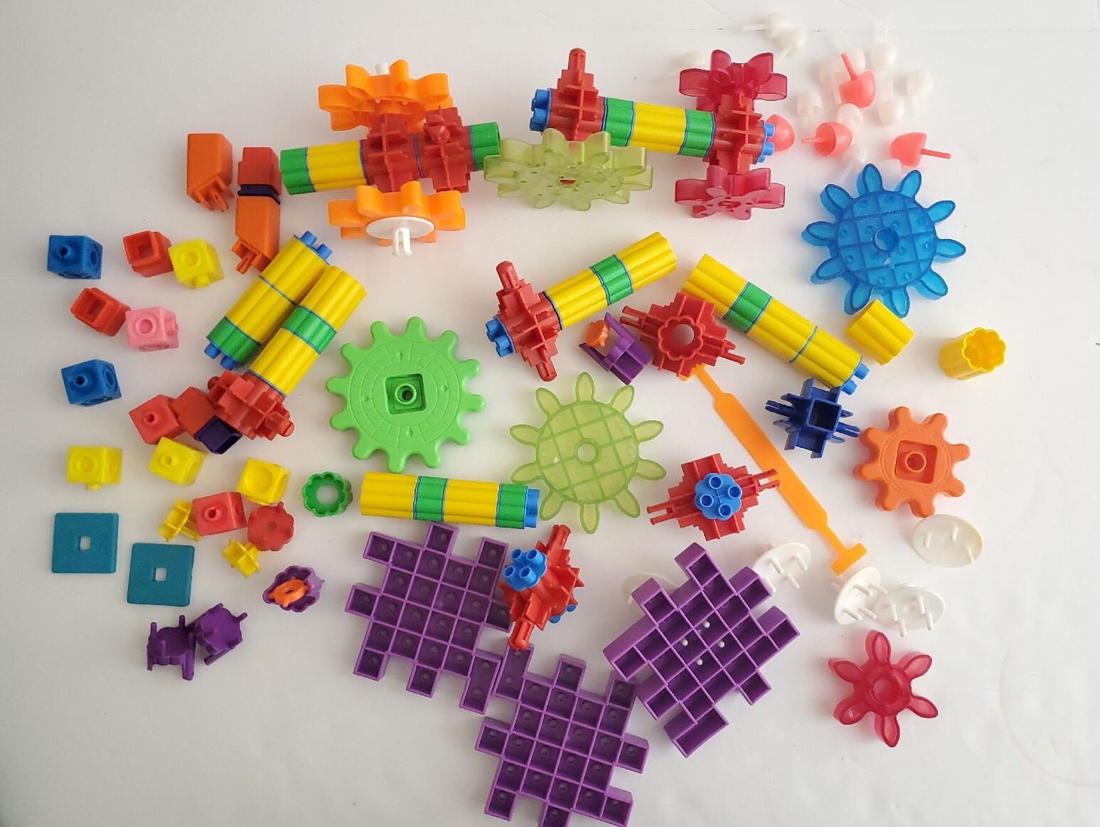 Bag Of Learning Resources Plastic Building Shapes Gears Parts and Pieces