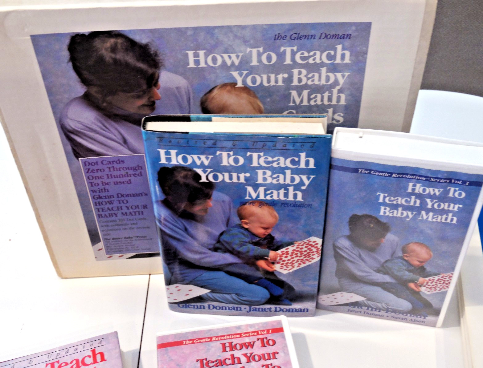 How To Teach Your Baby MATH READING KNOWLEDGE PHYSICALLY Glenn Doman Books Cards