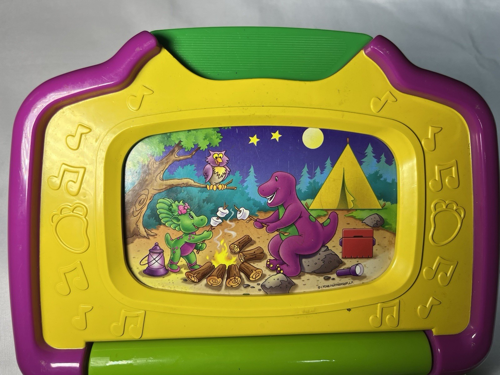 Vintage 2002 Barney Interactive Educational Laptop Learning Toy w/ 5 Discs Works
