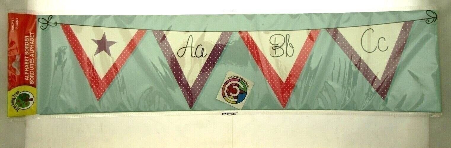 Teaching Tree Alphabet Border 7 pack Educational Poster – Blue