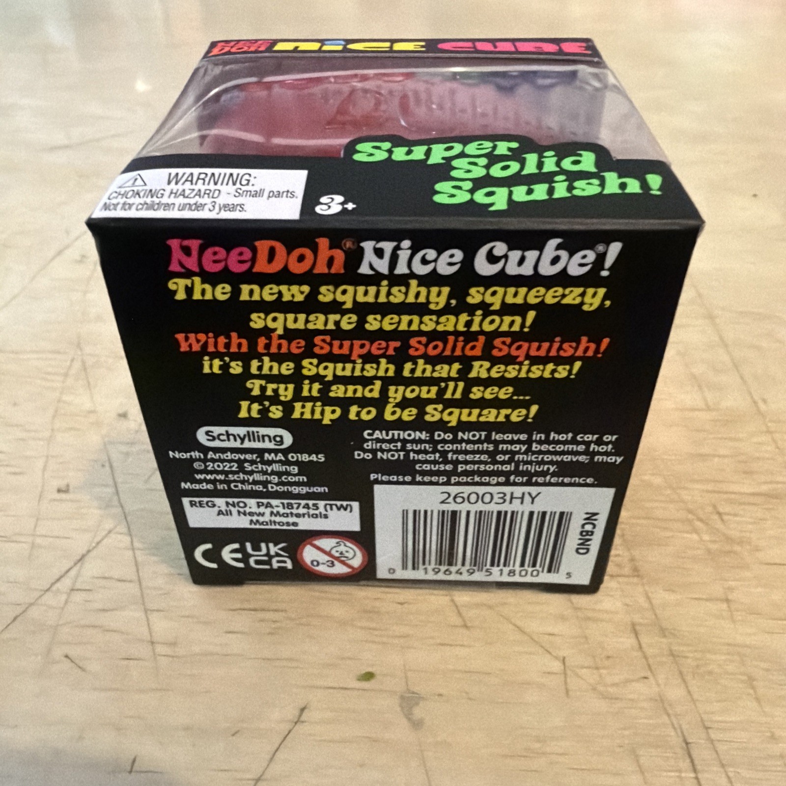 NeeDoh Nice Cube – Pink – Brand New Sealed – Schylling