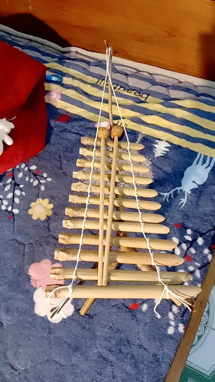 Mini T’rưng Bamboo Instrument Vietnam for Children & Desks or Decorative Shelves