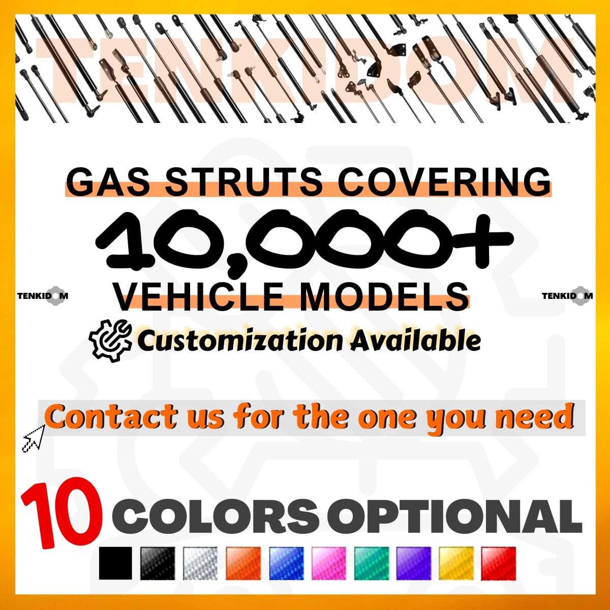 Hood Struts Lift Support 2022-2025 Hyundai Santa Cruz Front Shock Gas Charged