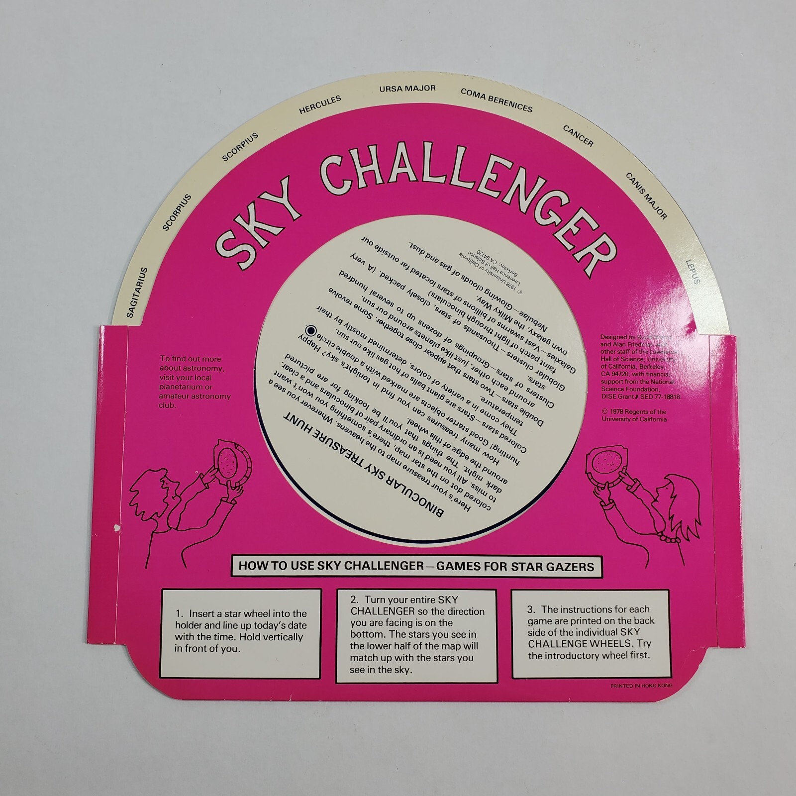 Vintage Star Gazers Sky Challenger Games with 13 Wheels 1978 Univ of California