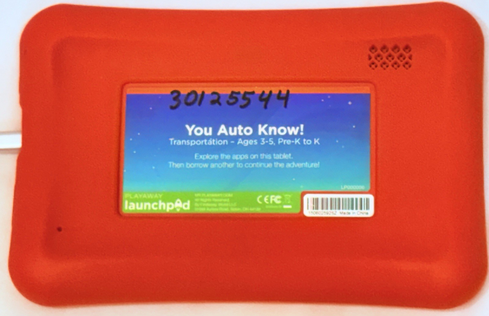 Lot- 12 Playaway Launchpad Kids Tablets w/ 1 Charger Adapter (Ages 3+)