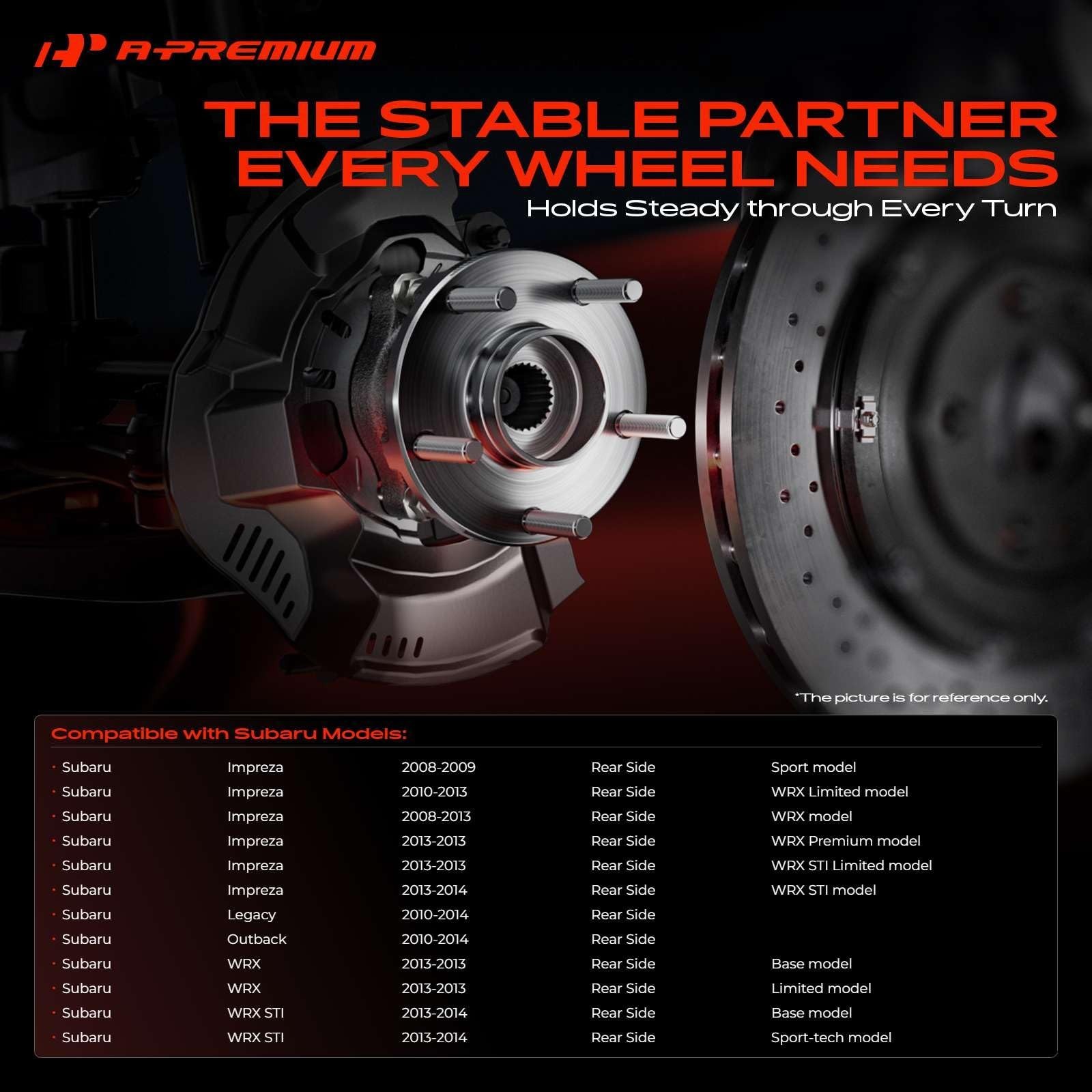 A-Premium 2 x Rear Wheel Bearing and Hub Assembly with 5-Lug Compatible with …
