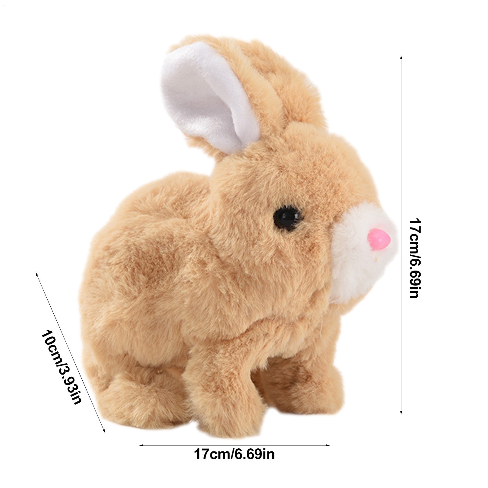 Electric Plush Rabbit Hopping Jumping Interactive Bunny Robot Toy Easter Gift