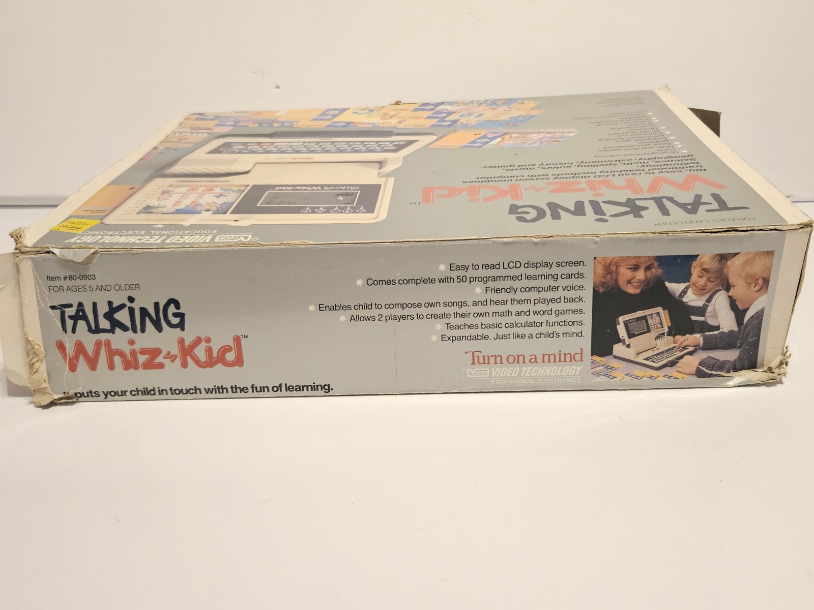 Talking Whiz Kid 1987 Vtech Education Computer w/ Learning Cards Vintage Nos