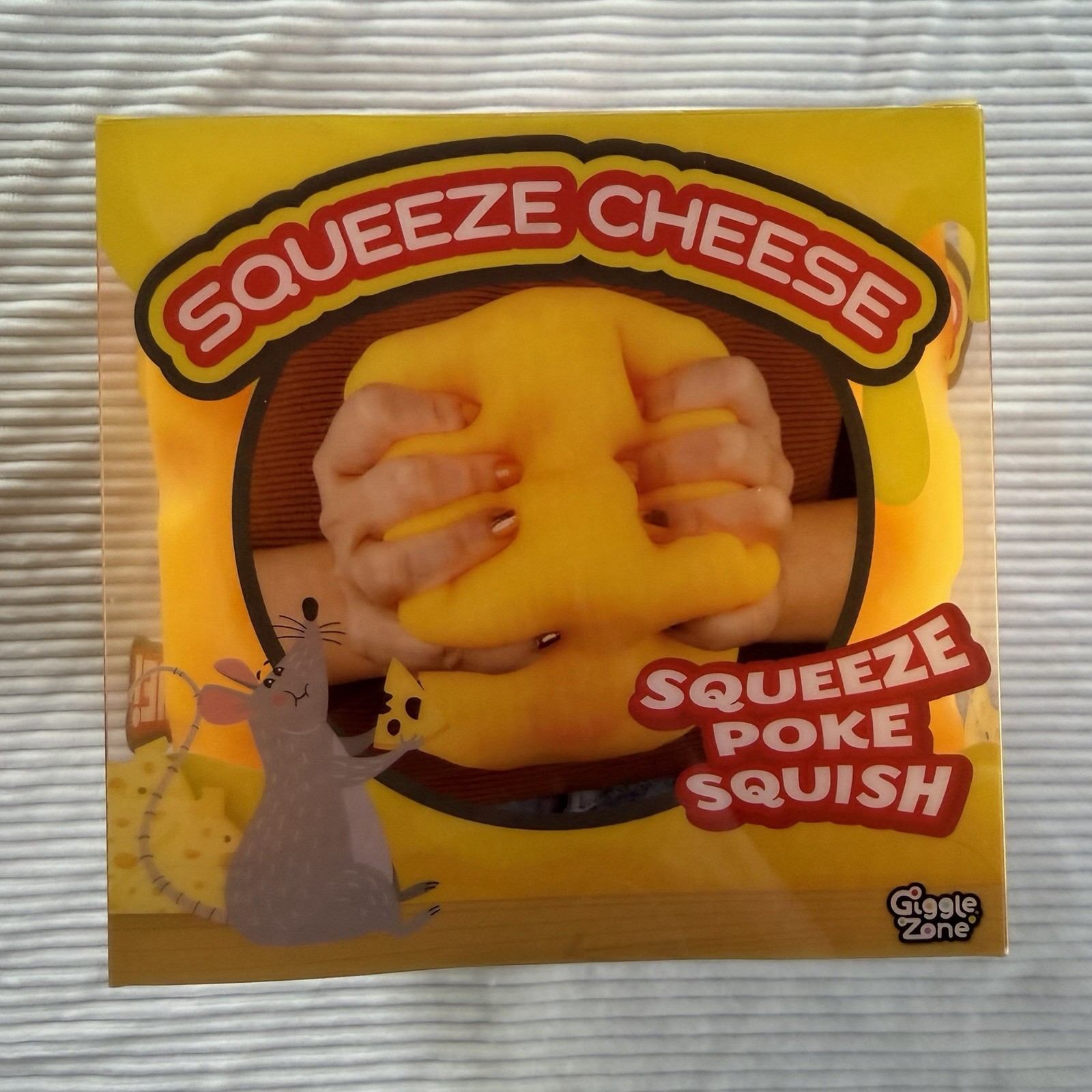 Sunny Days Jumbo Squeezy Cheese Yellow XL Squishy Toy Stress Relief TikTok VIRAL