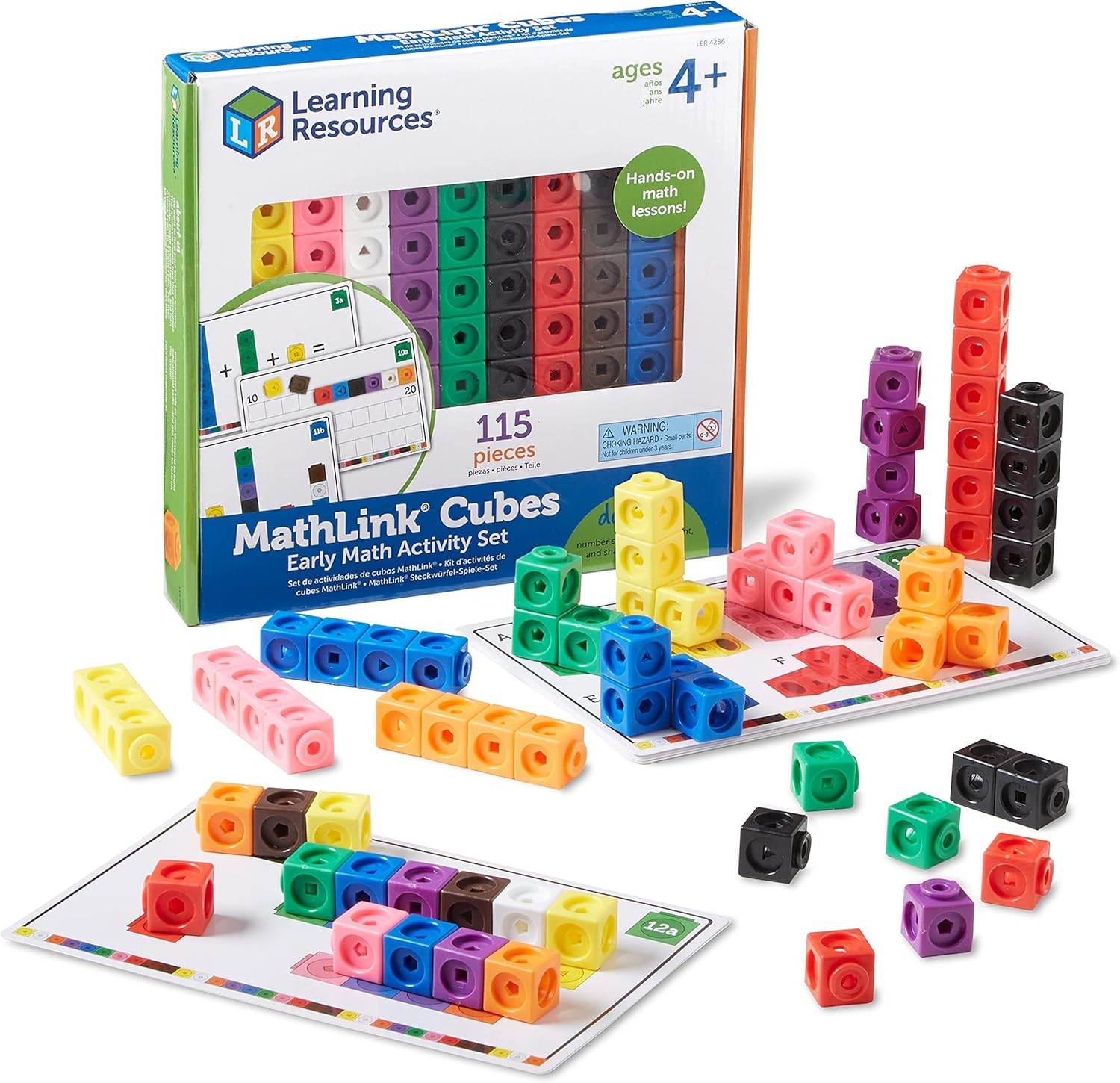 Engaging MathLink Cubes Activity Set – 115 Colorful Pieces for Preschoolers