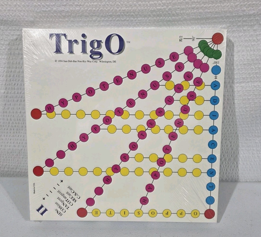 TrigO Board Game 1994 Vintage NEW Sealed Complete Trigonometry Math Education