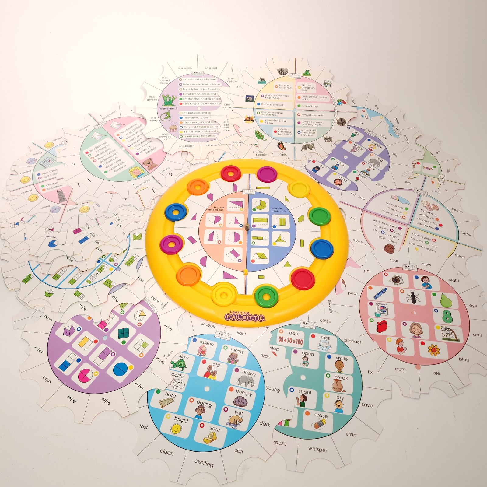 Learning Palette Base Vocab Capitalization Puctuation Reading Comp Fractions