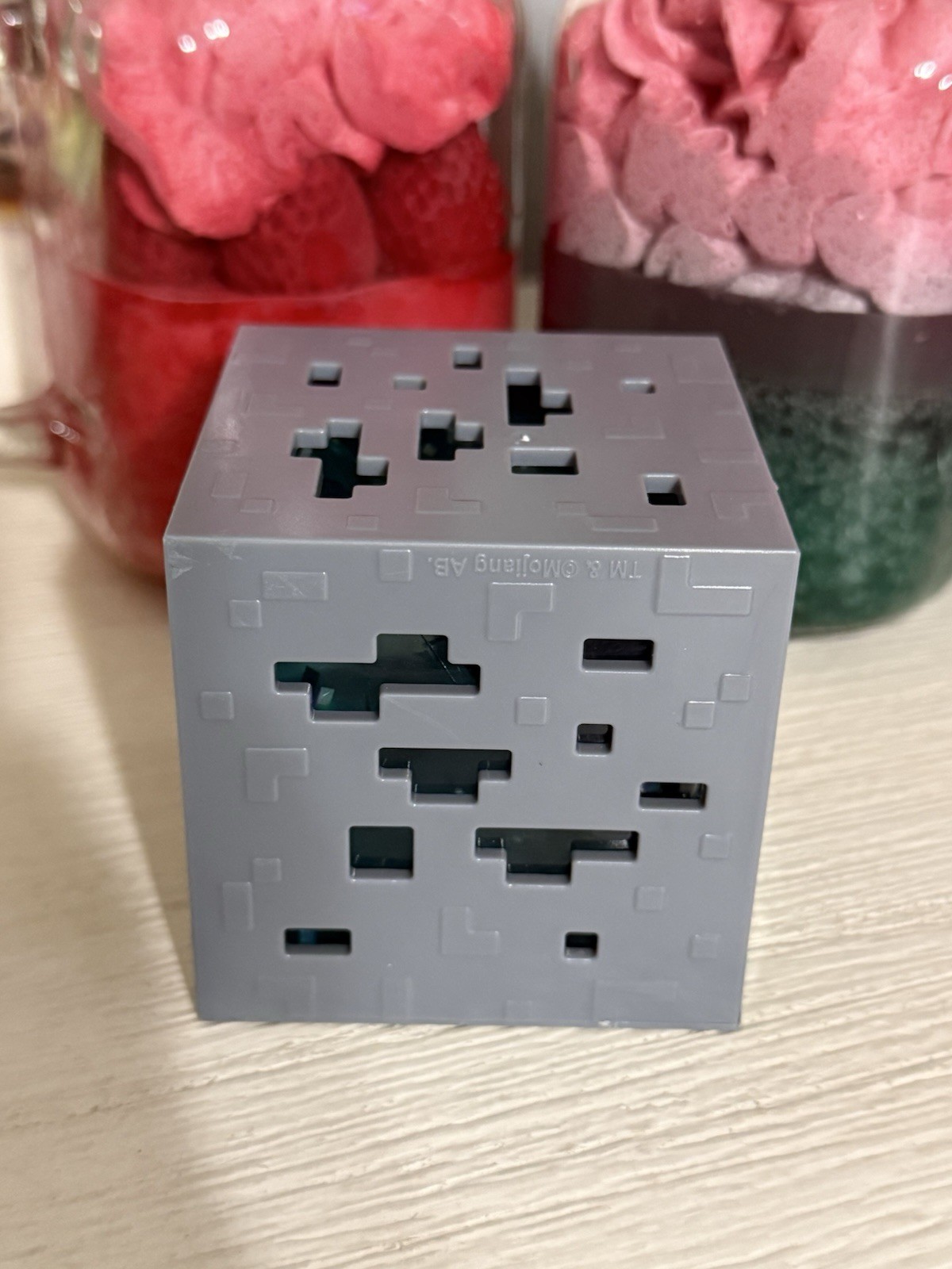 New MINECRAFT JELLY CUBES – RARE Teal Viral Squishy Nee Doh Ish Type Fidget