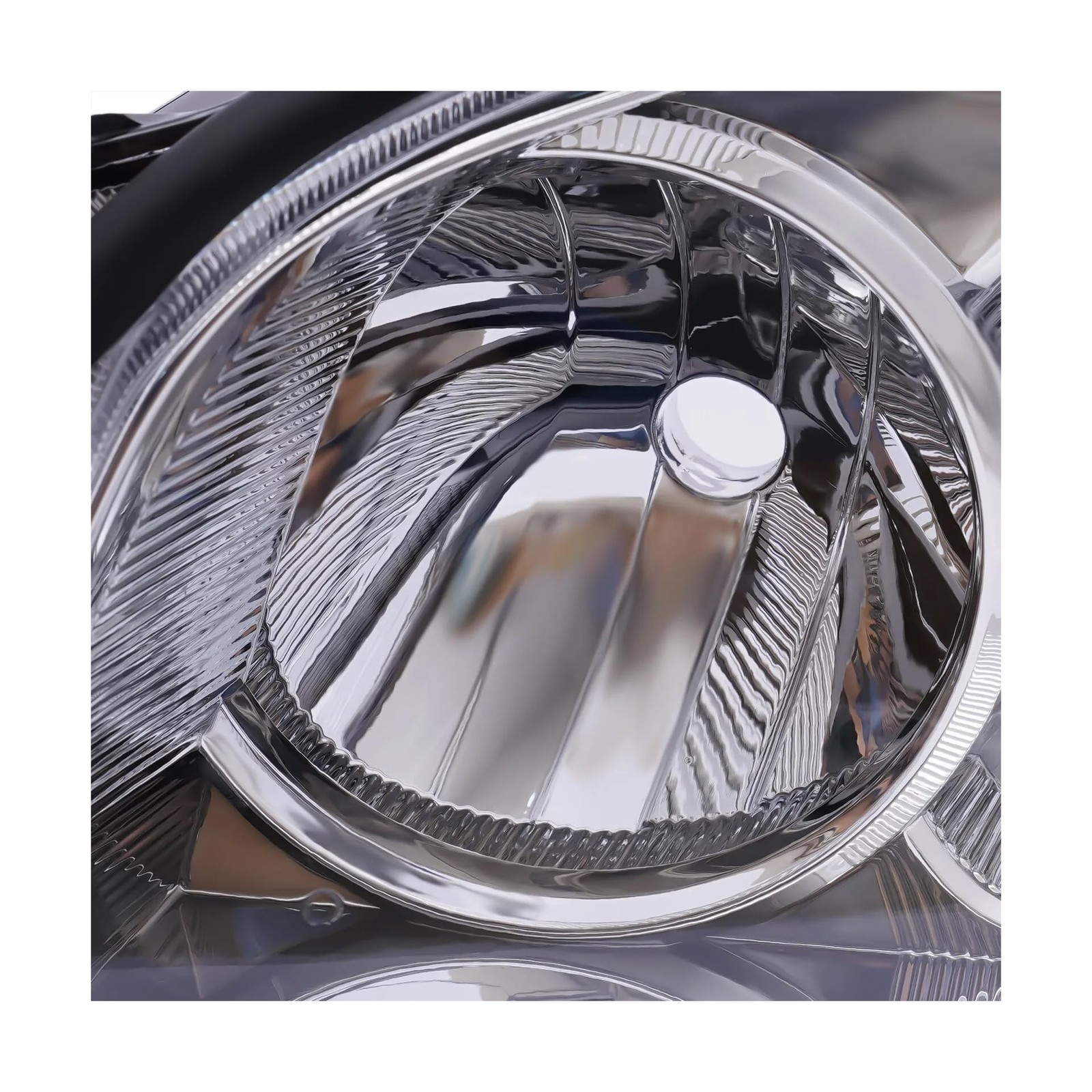 Headlight Assembly Compatible With 2009-2012 Toyota RAV4 Chrome W/Amber Headl…