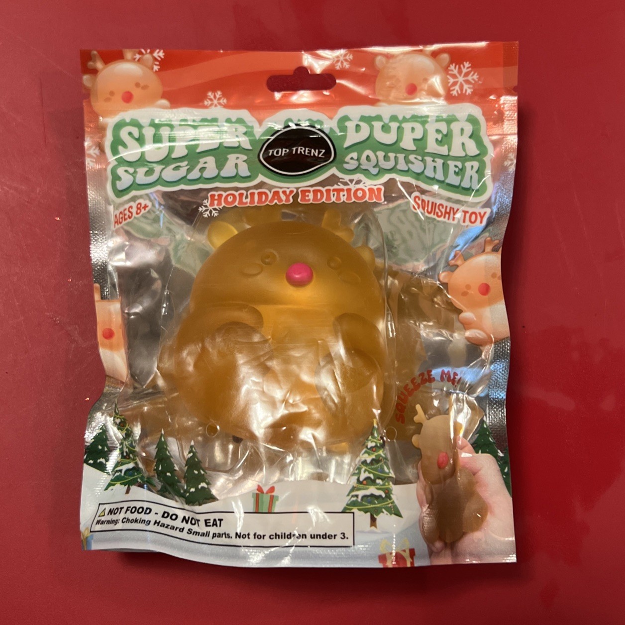 Top Trenz Super Duper Sugar Squisher Reindeer Christmas Squishy Toy Holiday Ed