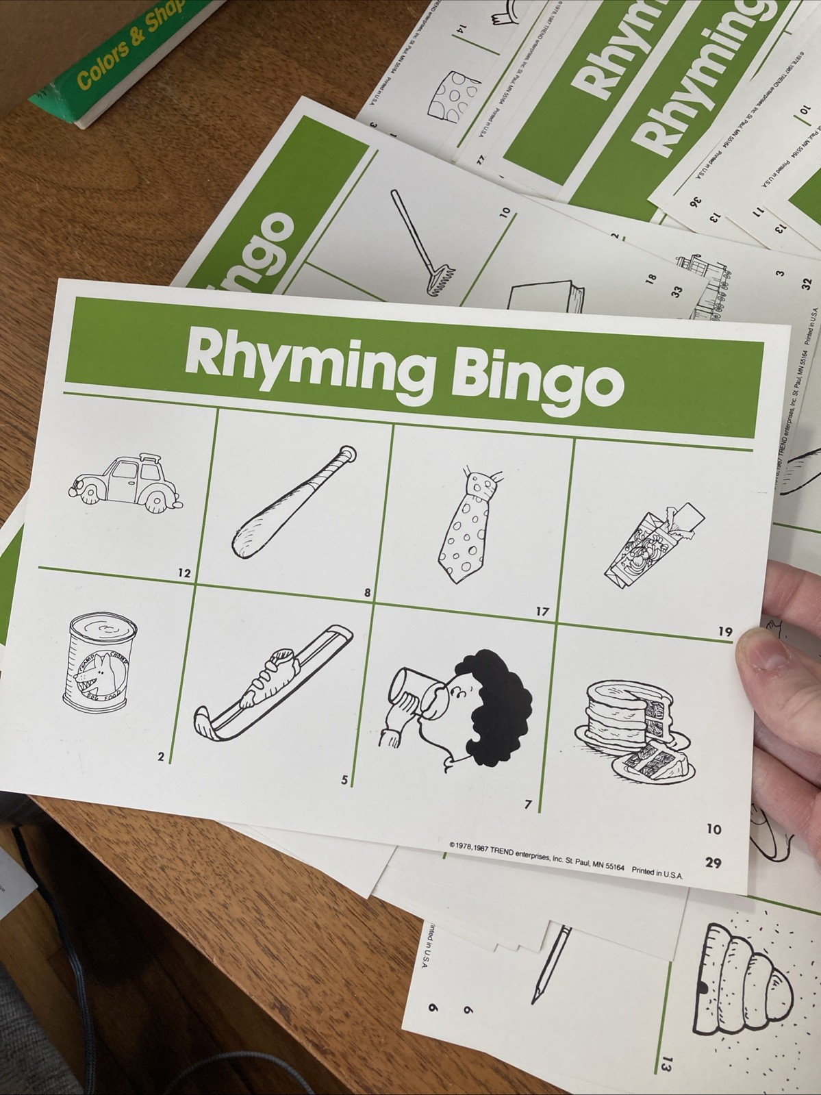 Vintage 1987 Children’s Educational Game Rhyming Bingo Trend Enterprises