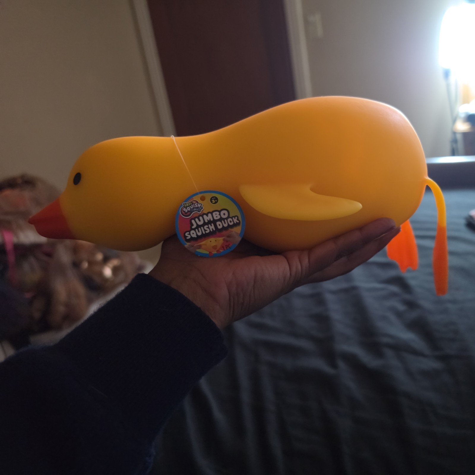 🔥🔥 Jumbo Squish Duck Squeeze Toy Yellow/Orange Ages 4-7 Years 2024