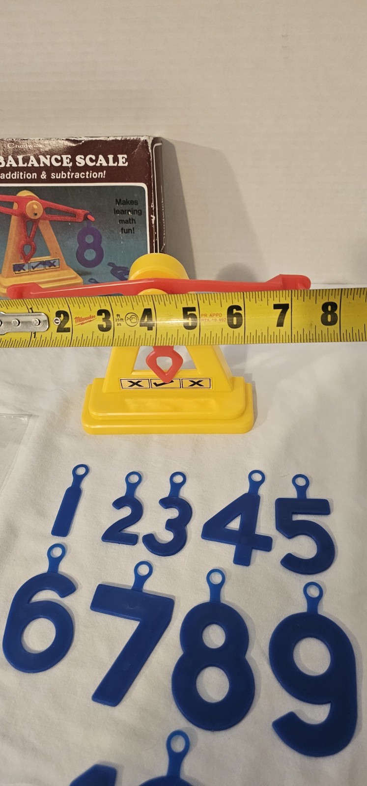Vintage Chadwick Count & Balance Scale Toy 1986 Math Add Subtract