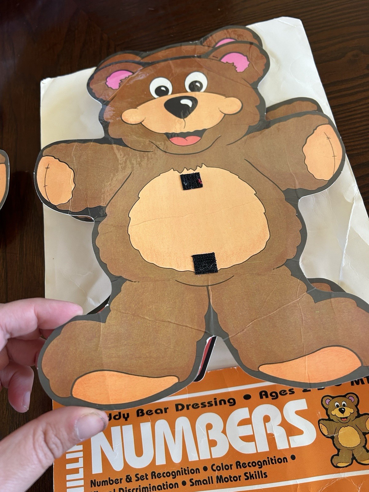 VTG 1987 Teddy Bear Dressing Numbers Milliken Homeschool Preschool Kindergarten