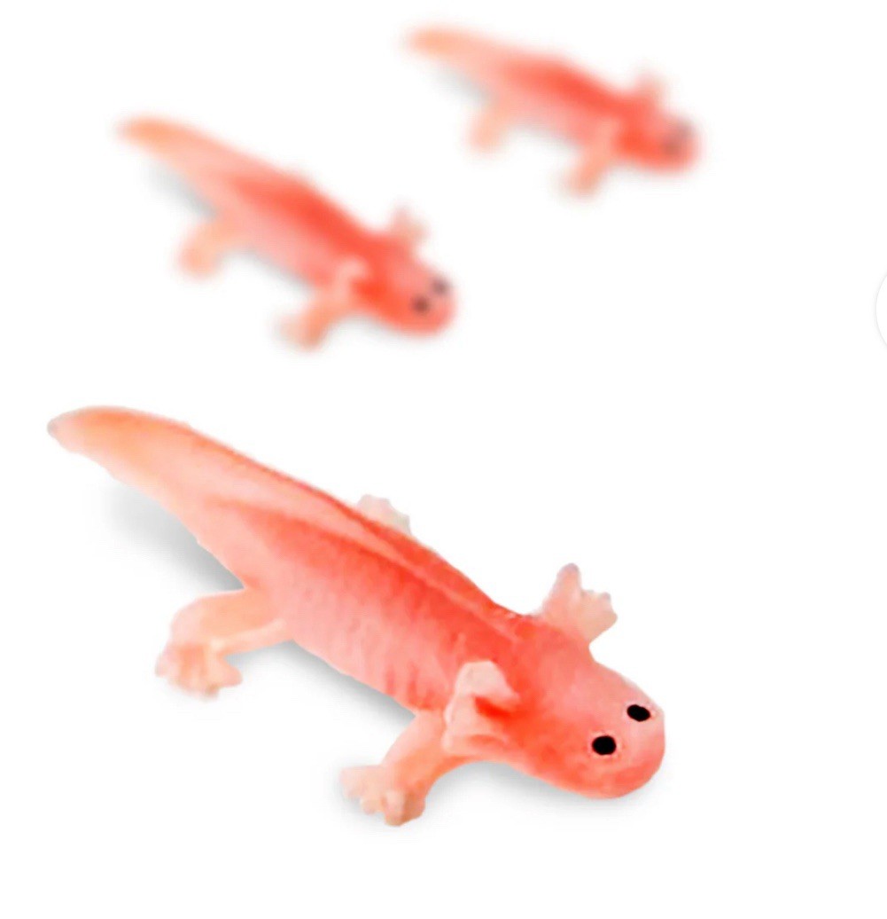 Single Safari Ltd. Good Luck Minis Pink Axolotl Figure 1”
