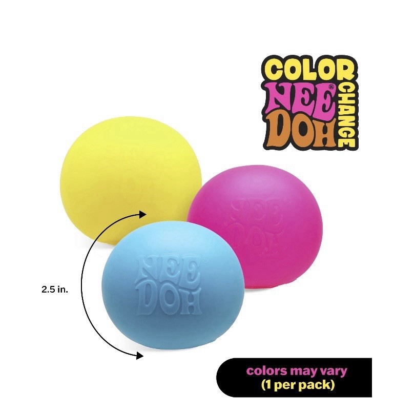 Authentic NeeDoh Color Change Yellow Stress/Sensory Ball by Schylling ✅
