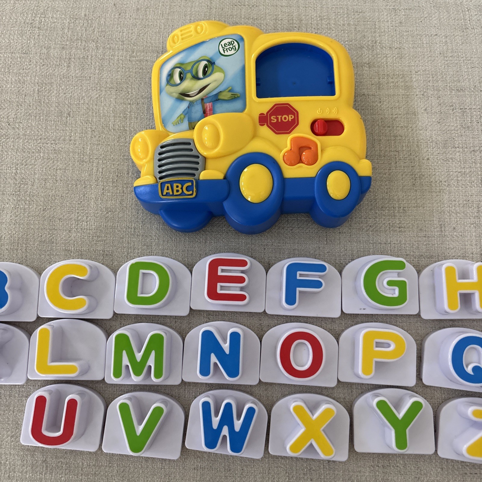 LeapFrog Fridge Phonics Alphabet School Bus Tested & WORKS With 25 Letters No T