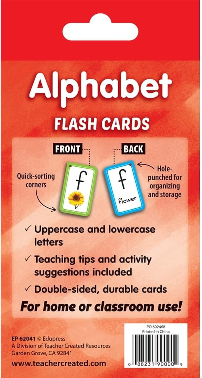 Interactive Double-Sided Alphabet Flash Cards – Perfect for Language Development