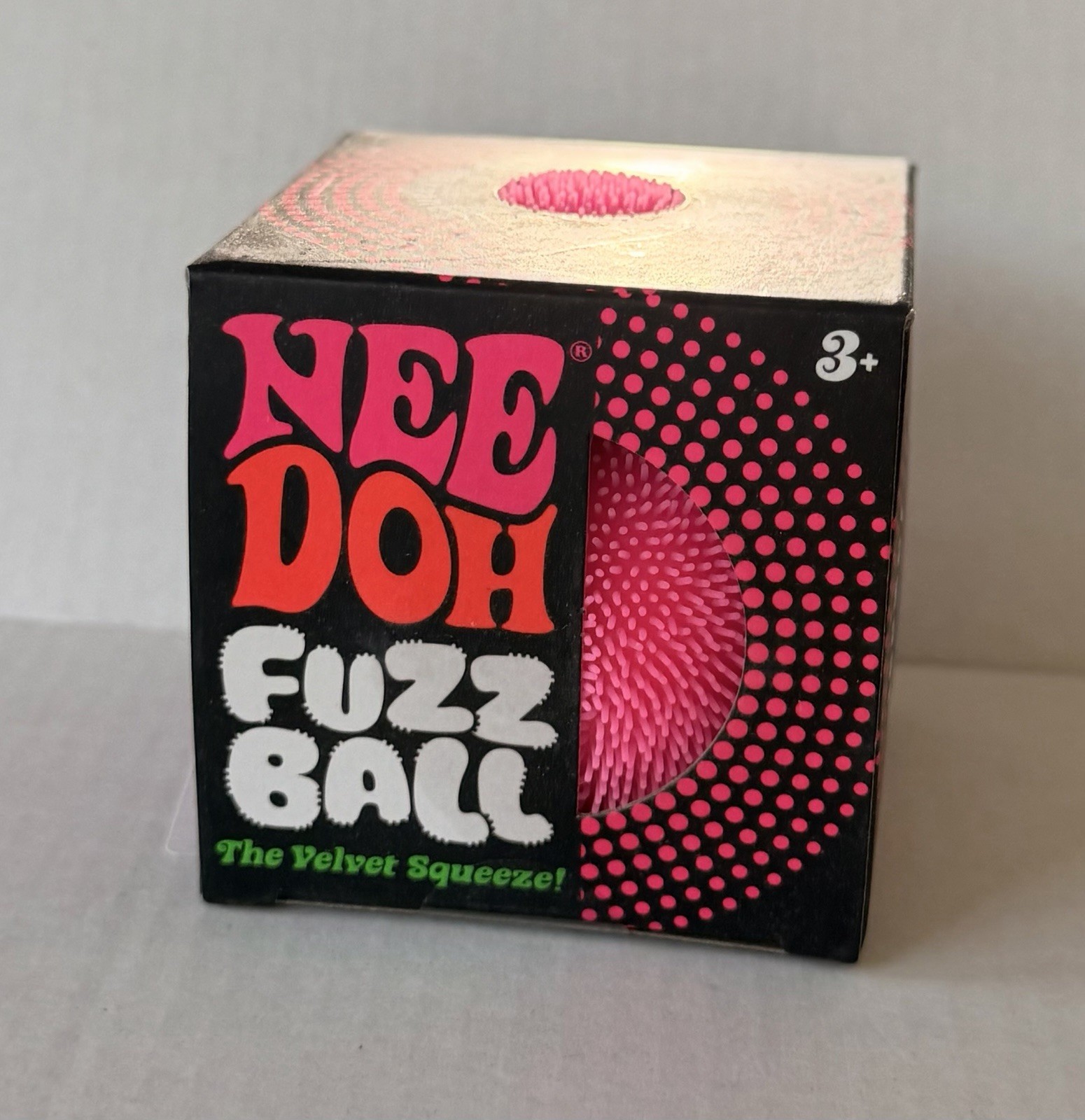 Schylling NeeDoh Fuzz Ball The Velvet Squeeze! Pink Squishy TikTok VIRAL NIB