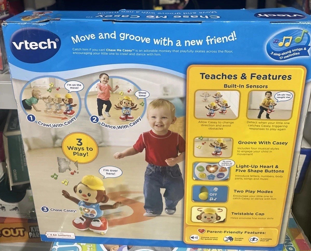 Vtech Chase Me Casey Interactive Dancing Singing Monkey Learning