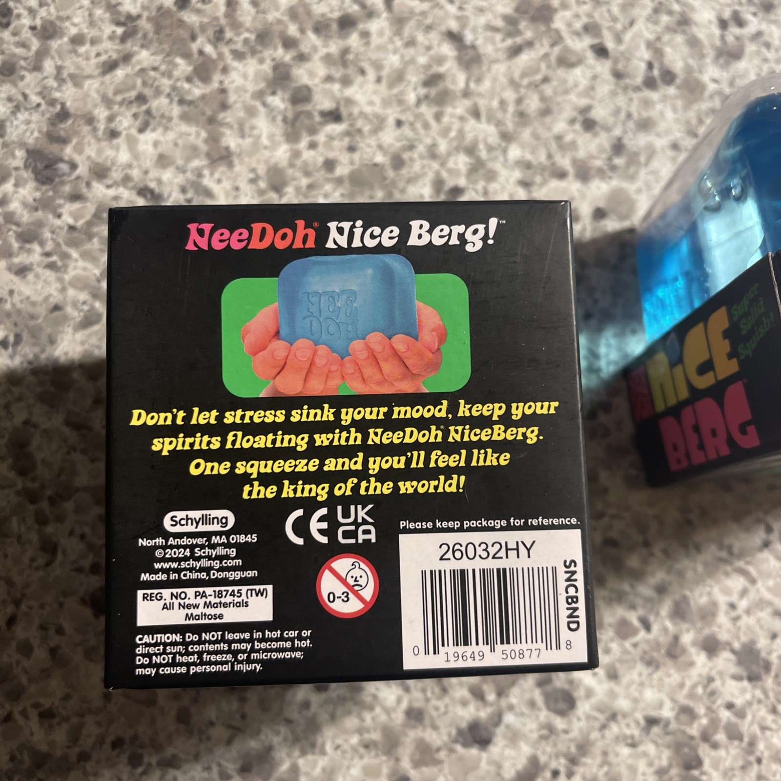 NeeDoh Nice Berg Blue XL Giant Nee Doh Niceberg Solid Squish Cube Lot Of 2