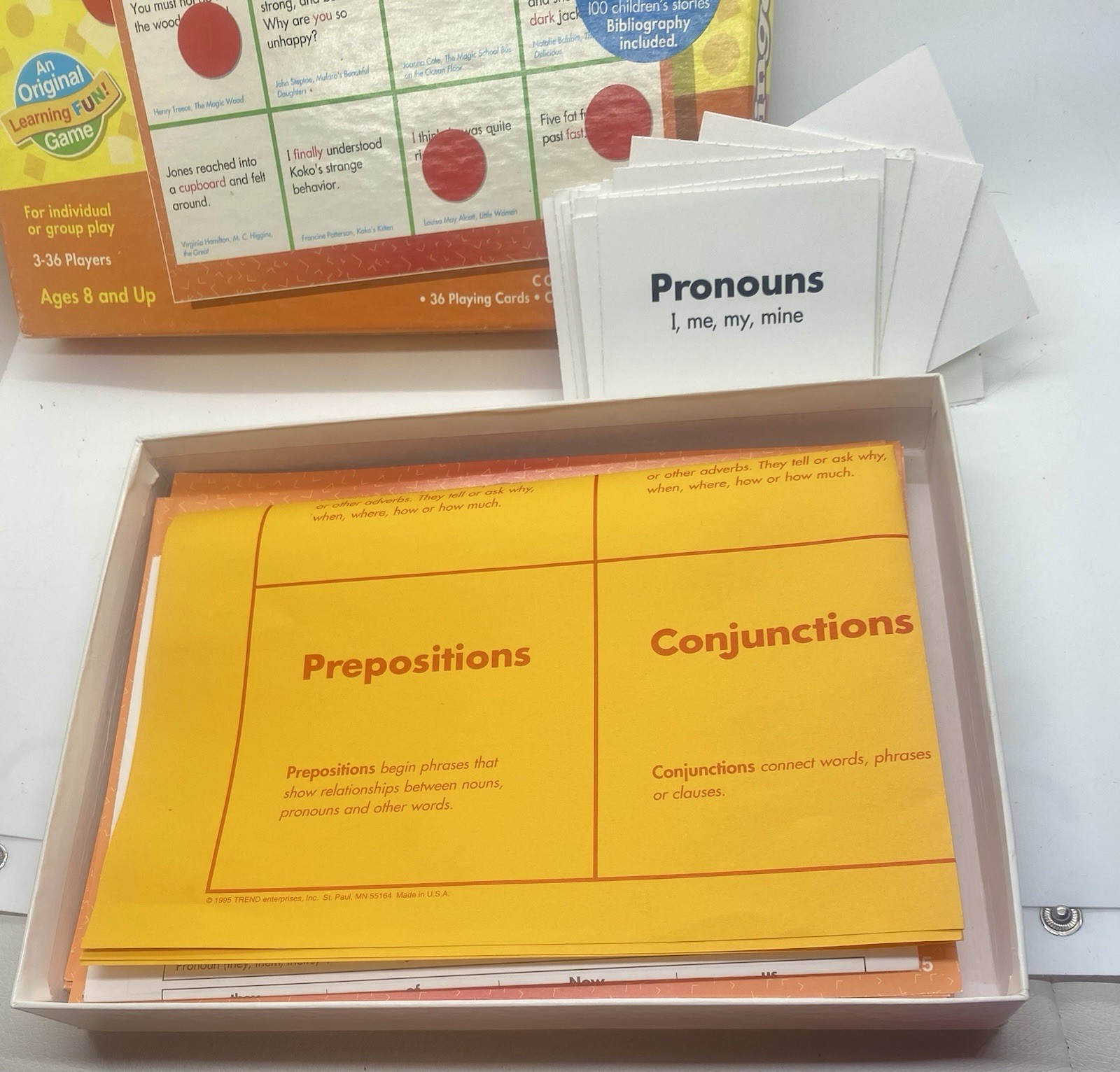 TREND Parts of Speech Bingo Homeschool Teacher Resource English Literature Game