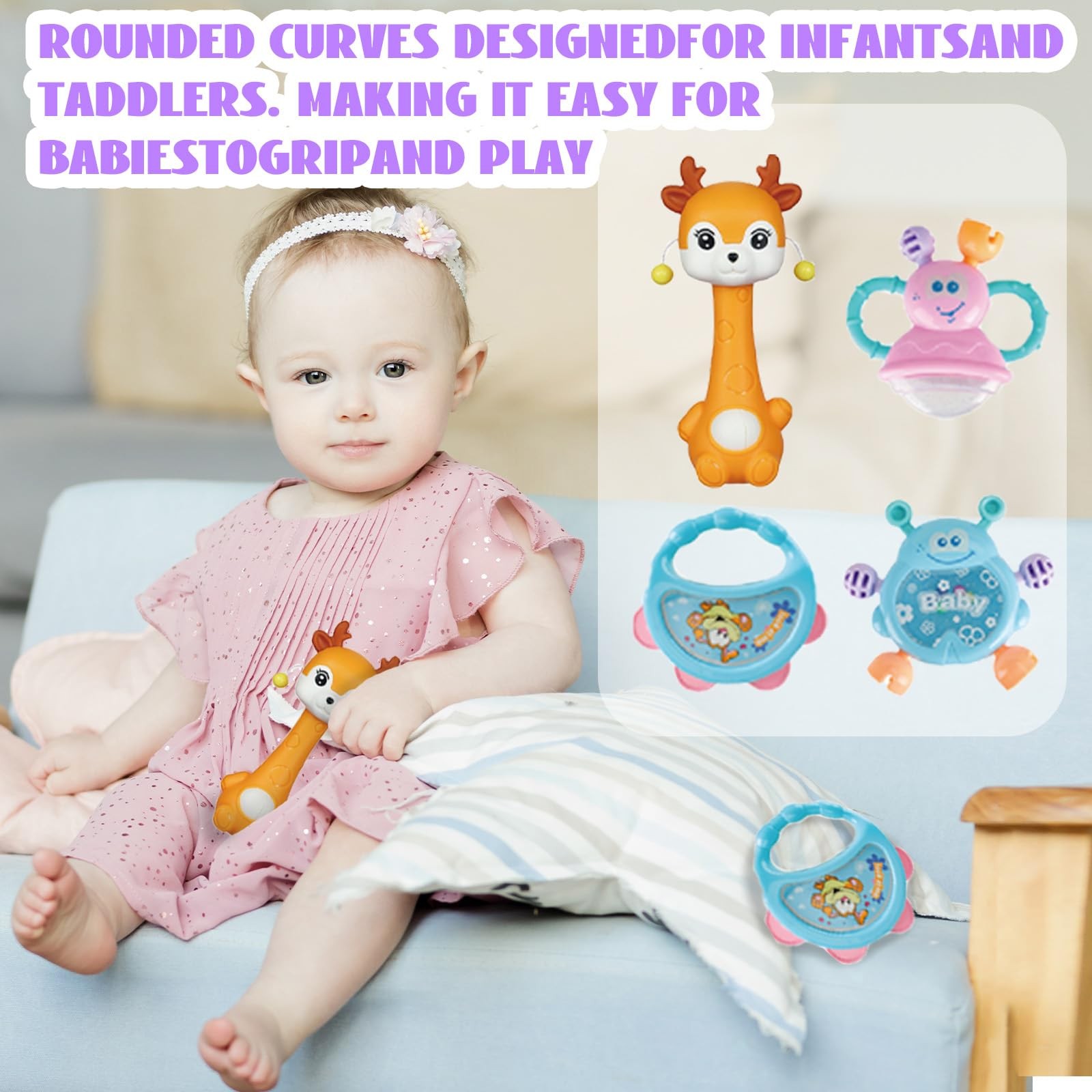 Cocurb 30 Pcs High Contrast Baby Toy Gift Set for Pack of 30, Multicolored