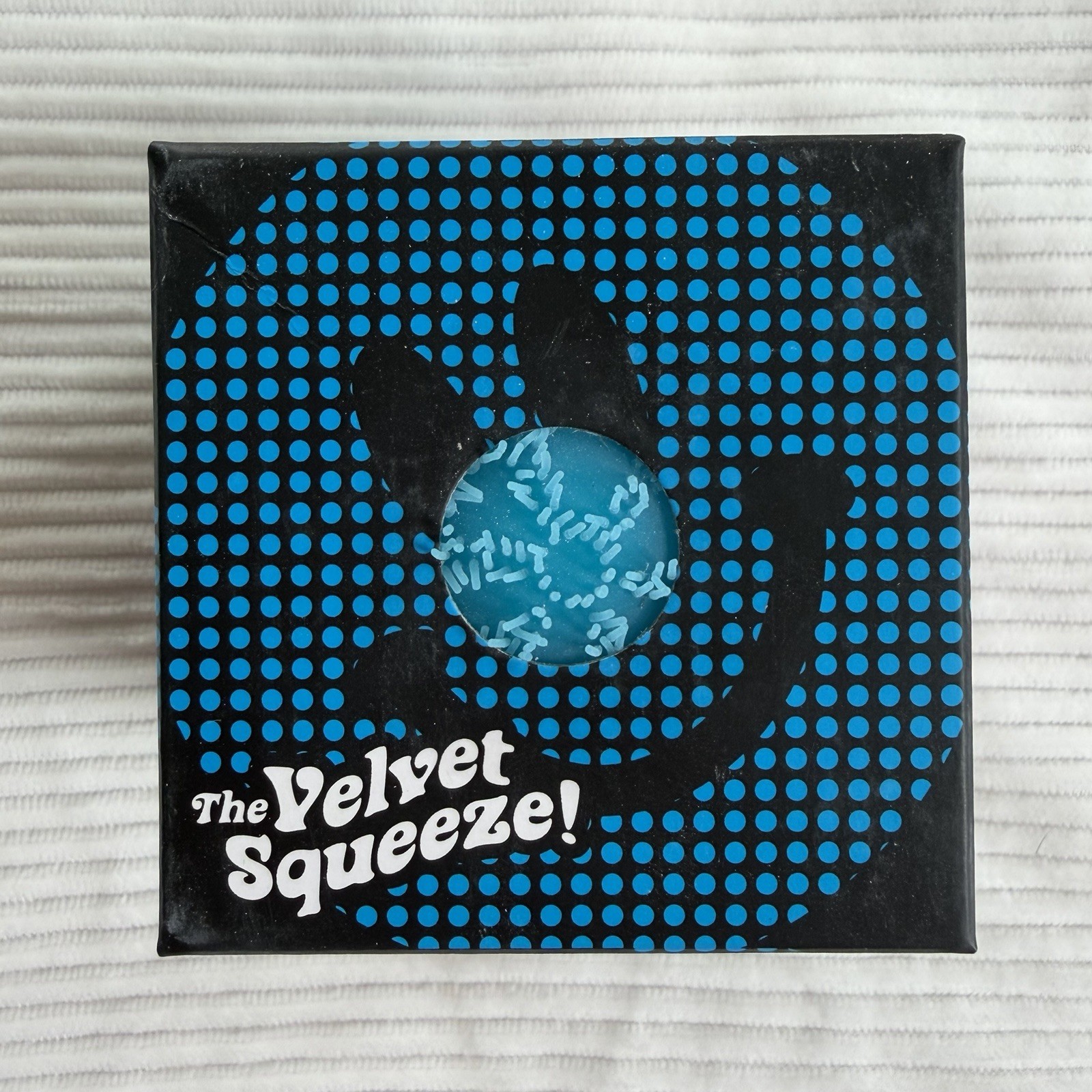 Schylling NeeDoh Fuzz Ball The Velvet Squeeze Flower Power Blue TikTok VIRAL