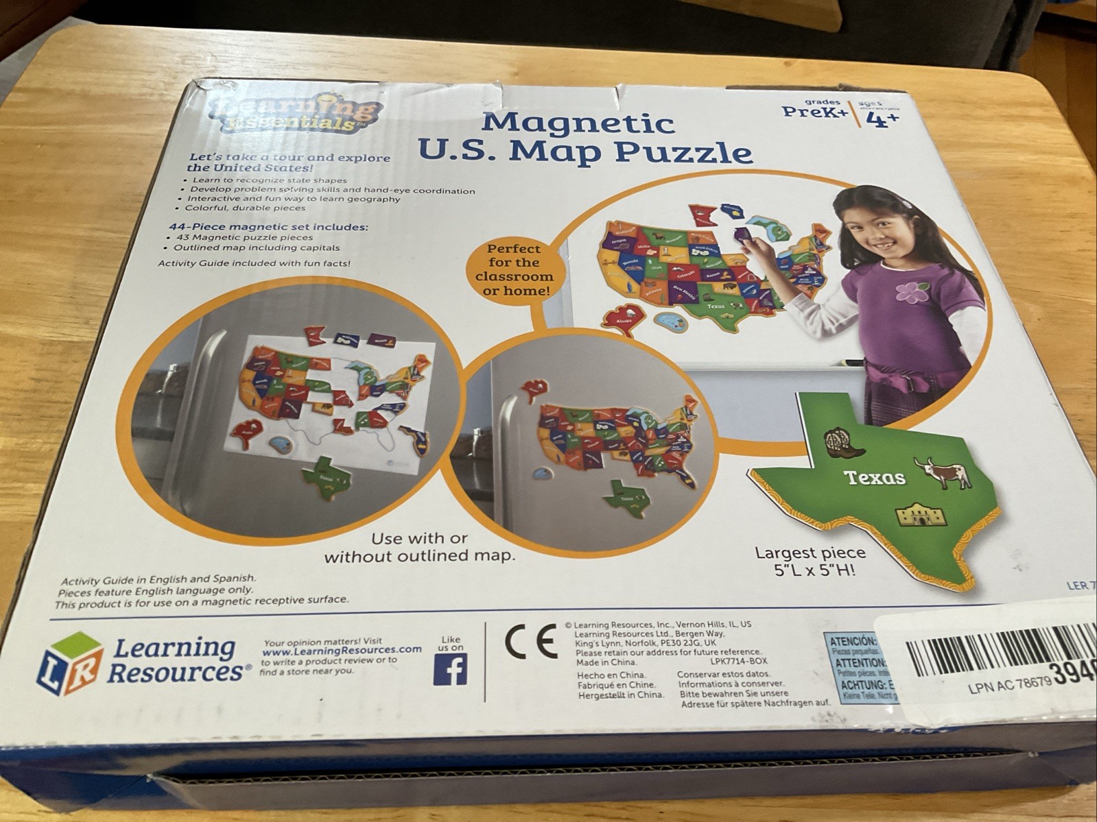 Learning Resources Magnetic US Map Puzzle Fun Geography for Kids United States