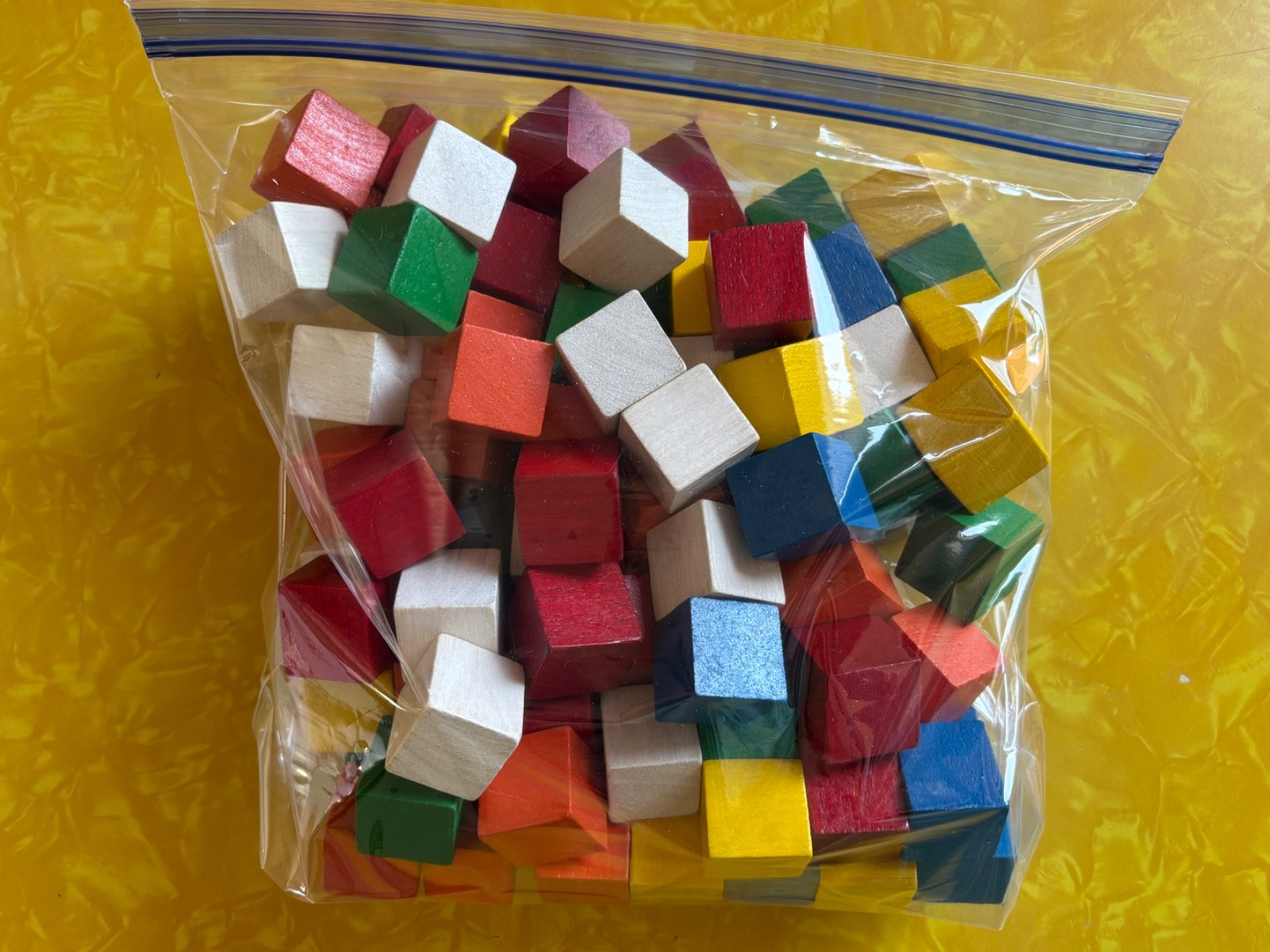 102 Cuisenaire Learning Materials One-Inch Wood Wooden Cubes