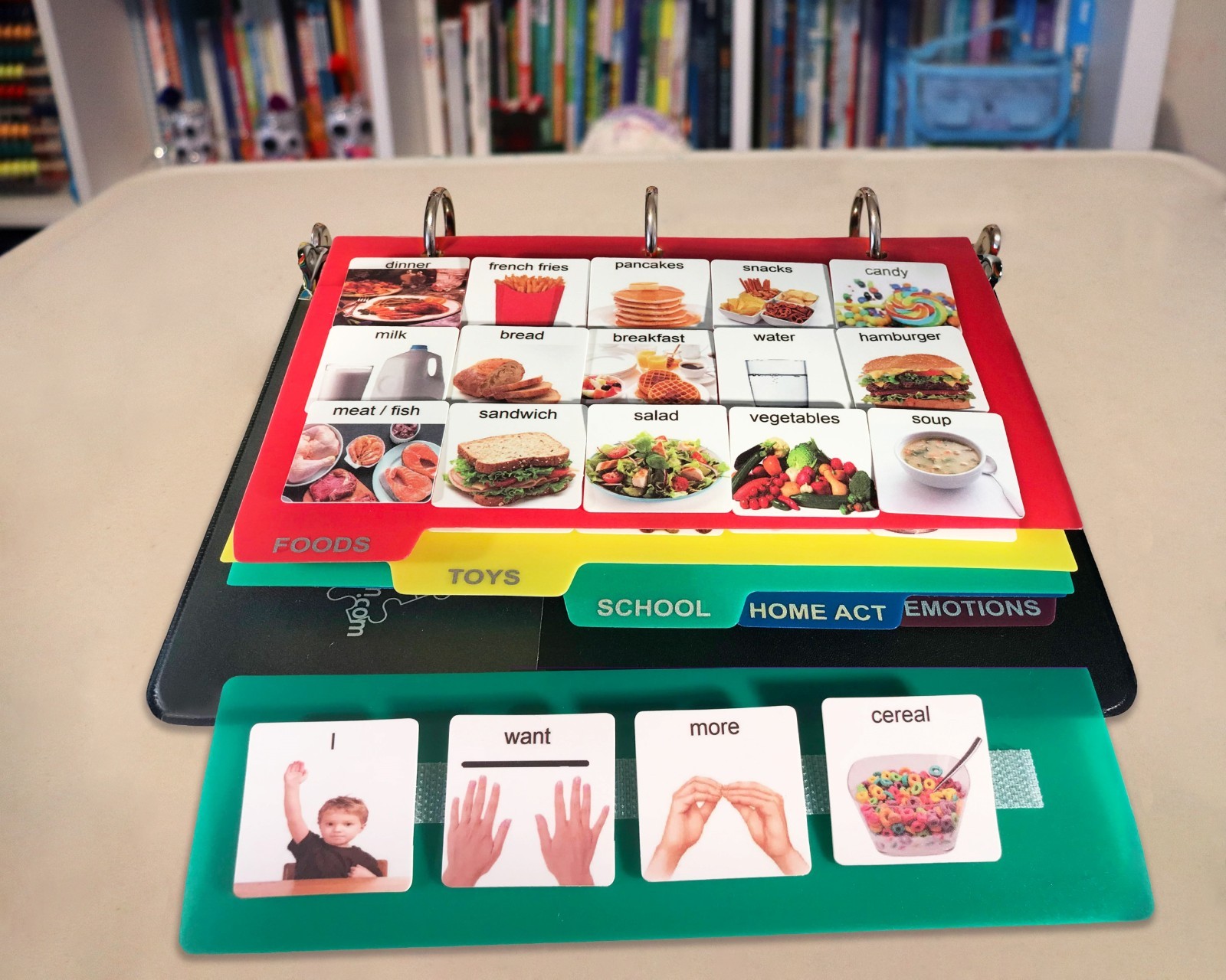 Small Real Visual Communication Book ADHD-Autism Picture Exchange Learning Tool