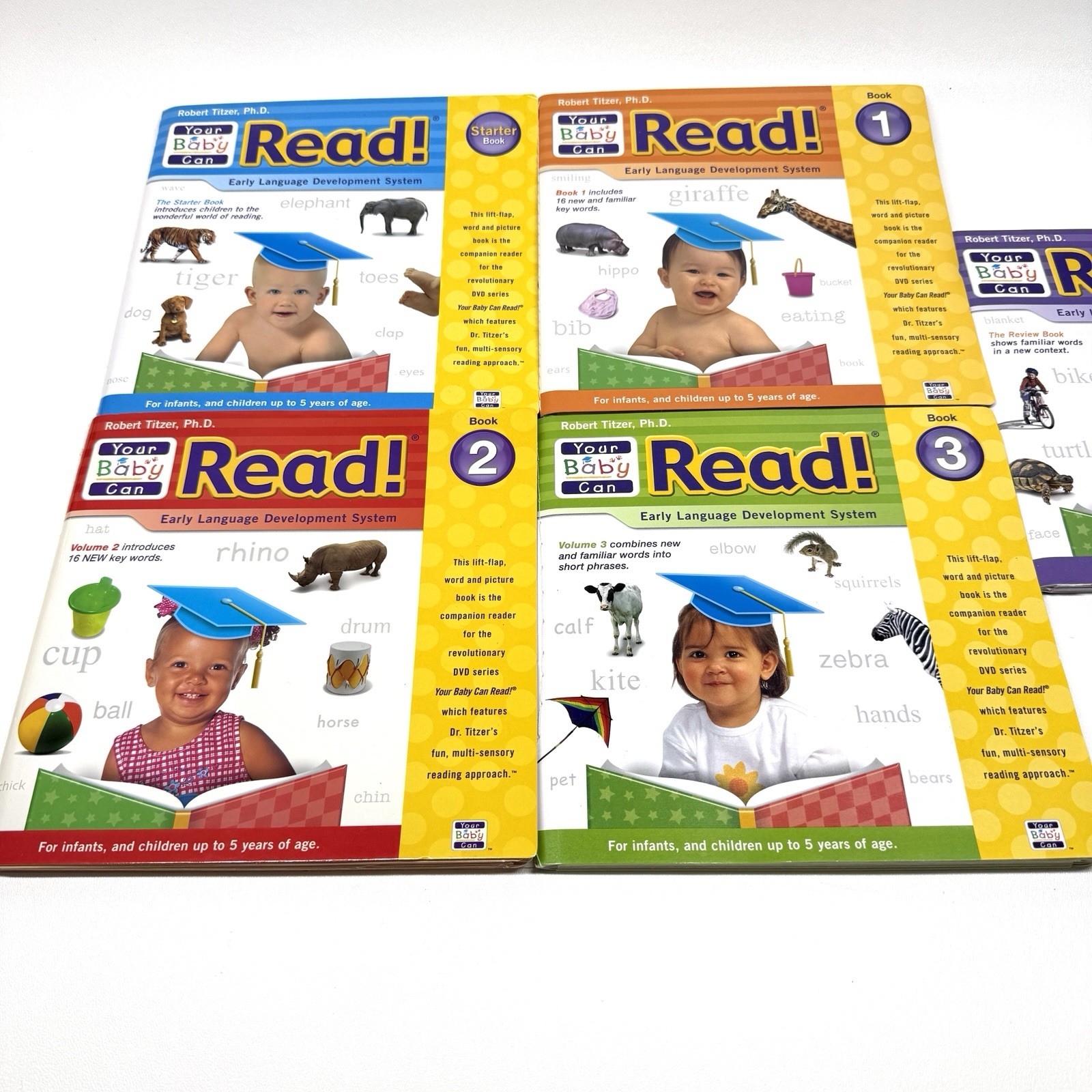 Your Baby Can Read Books Set 1-3 Lift A Flap Book Early Language Development