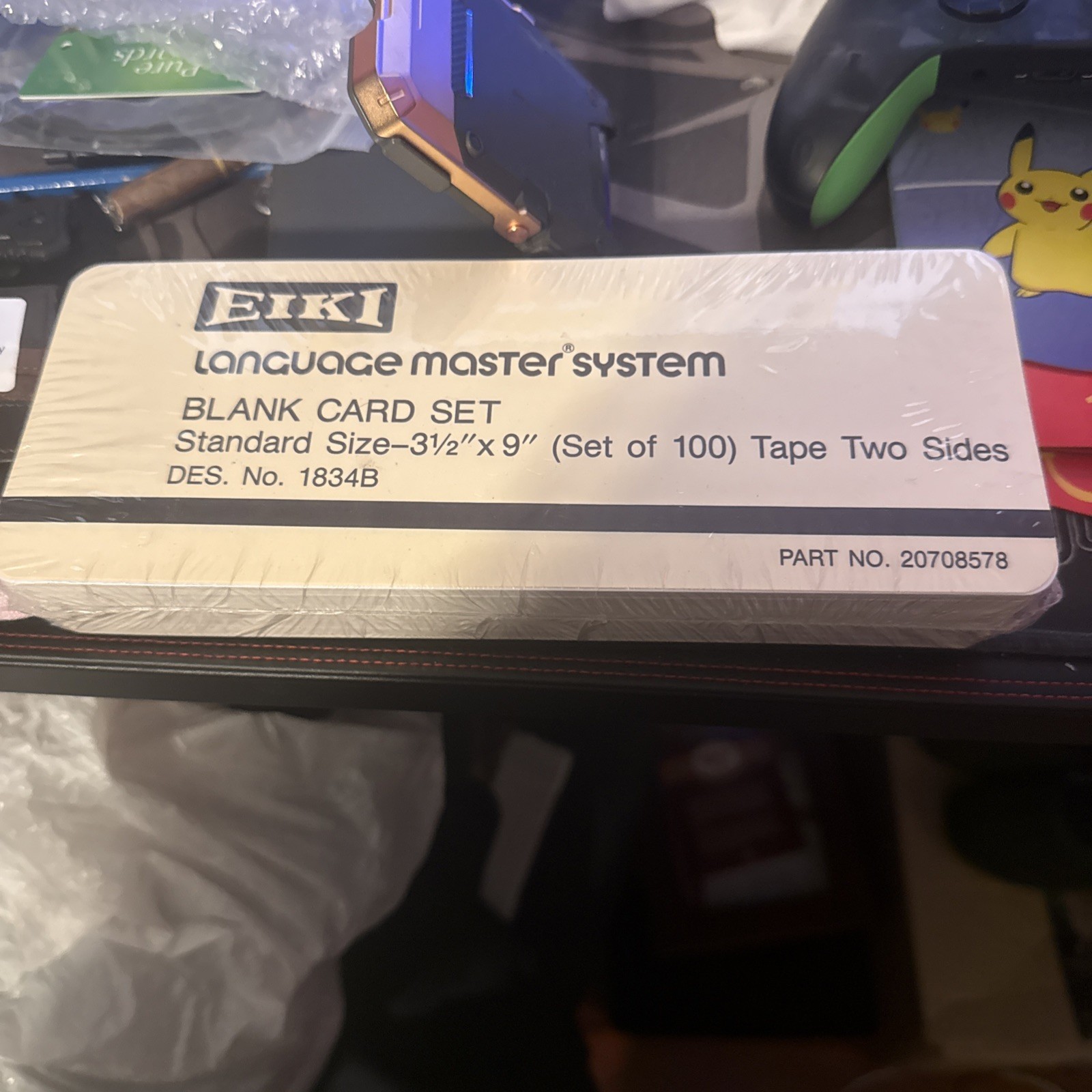 EIKI Language Master System Blank Card Set of 100 3.5″x9″ Sealed