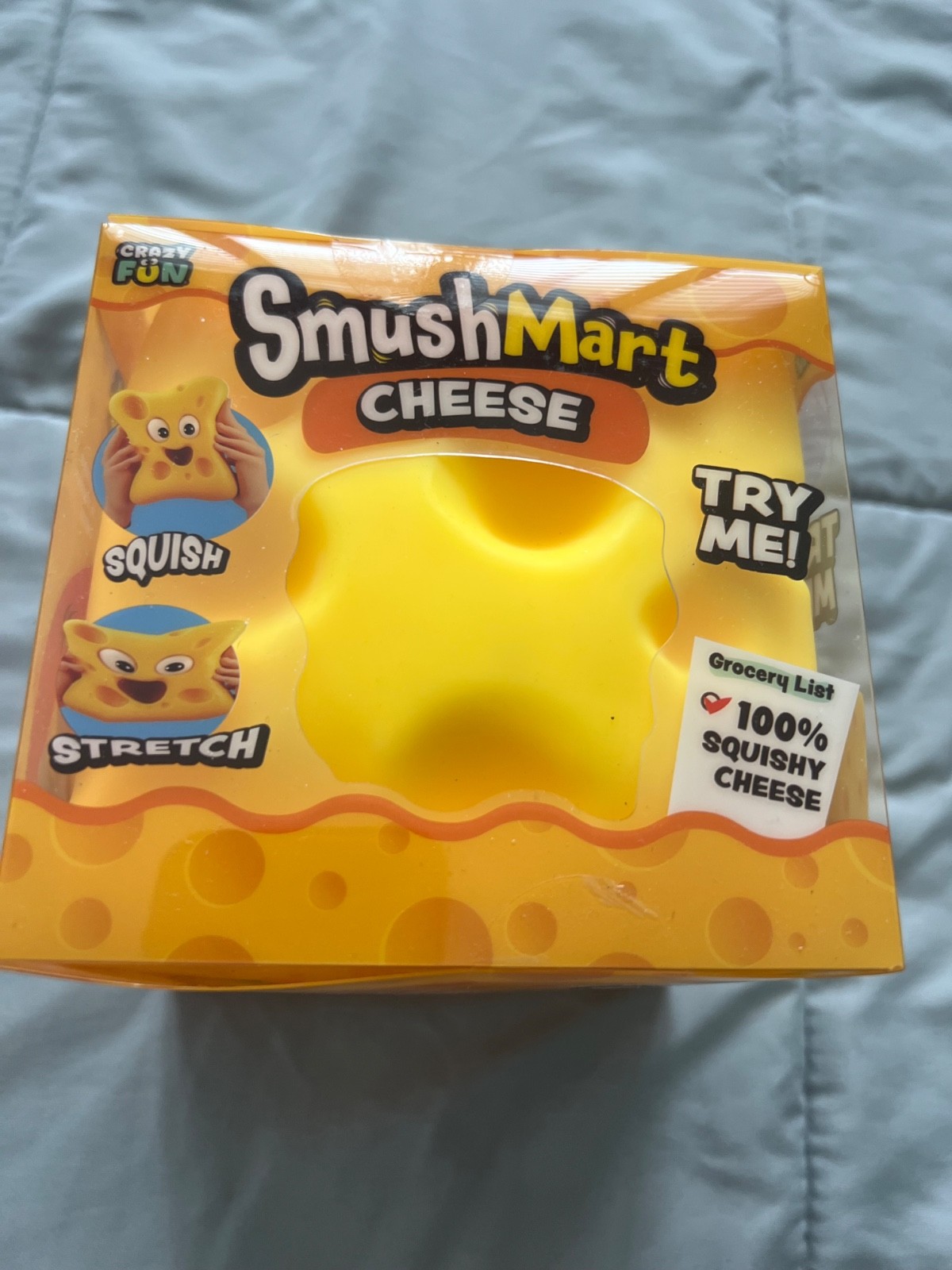 RMS Crazy Fun SmushMart Cheese Squishy Squeezy Stretch Sensory Toy TIK TOK VIRAL